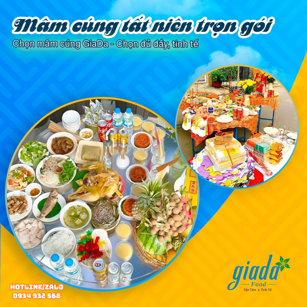 Mâm cúng tất niên trọn gói Đà Nẵng của Giada Food